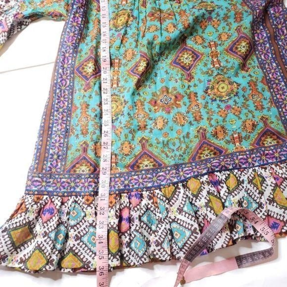 Sand and spirit boho swim dress coverup one size beach pool vacation beaded - Picture 6 of 8